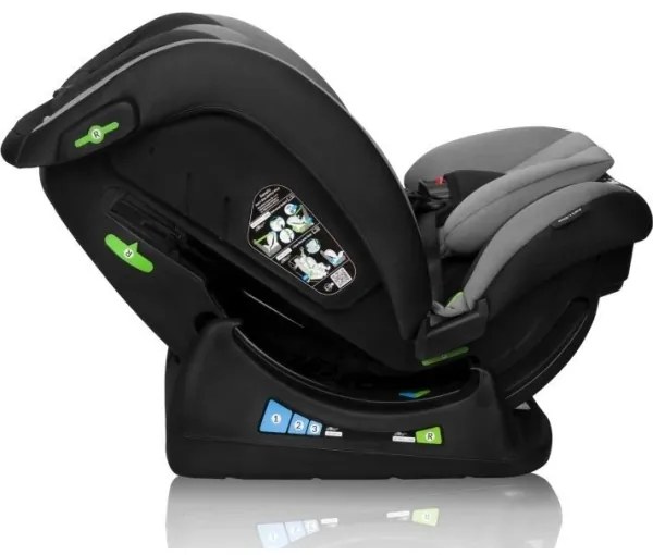 Lionelo - Autósülés AART i-Méret 40-150 cm fekete/szürke