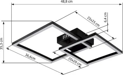 GLOBO 672842 YLER Modern LED Mennyezeti Lámpa IP20