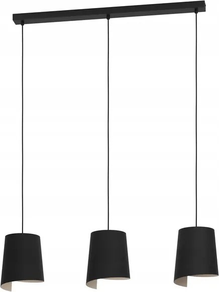 Bolivia függőlámpa fekete lámpabúra E27x3