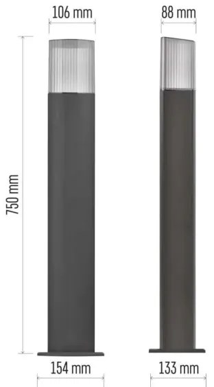 Kültéri lámpa LANA 1xE27/25W/230V IP54 75 cm