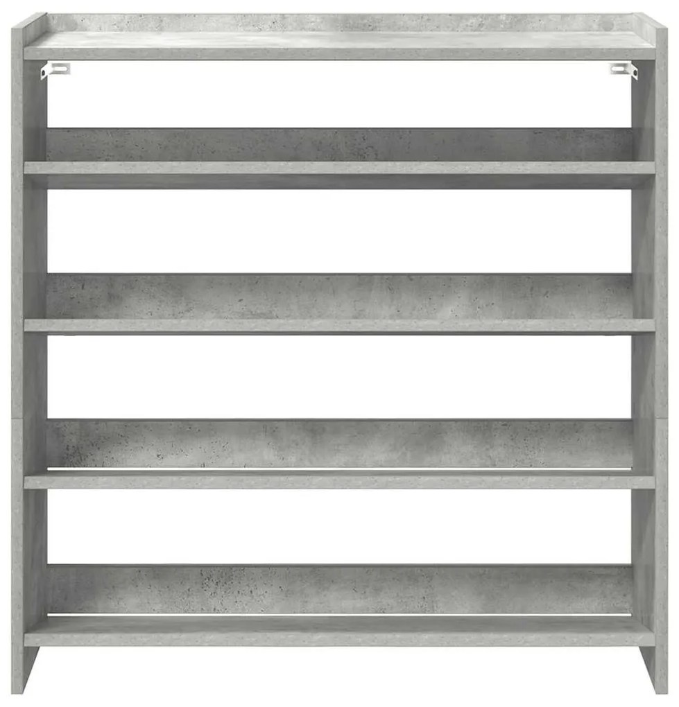 betonszürke szerelt fa cipőtartó 80x25x81 cm