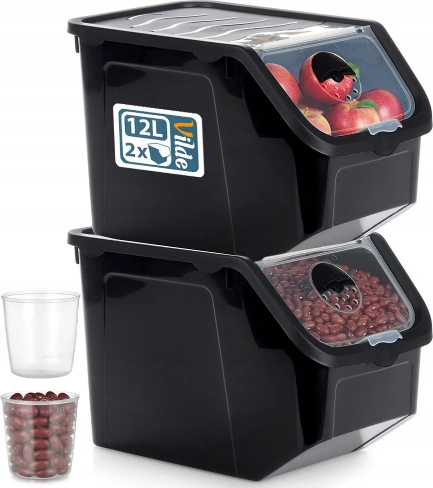 2x Tárolóedény Zöldség Gyümölcs hagyma burgonya fokhagyma konyhai tárolás