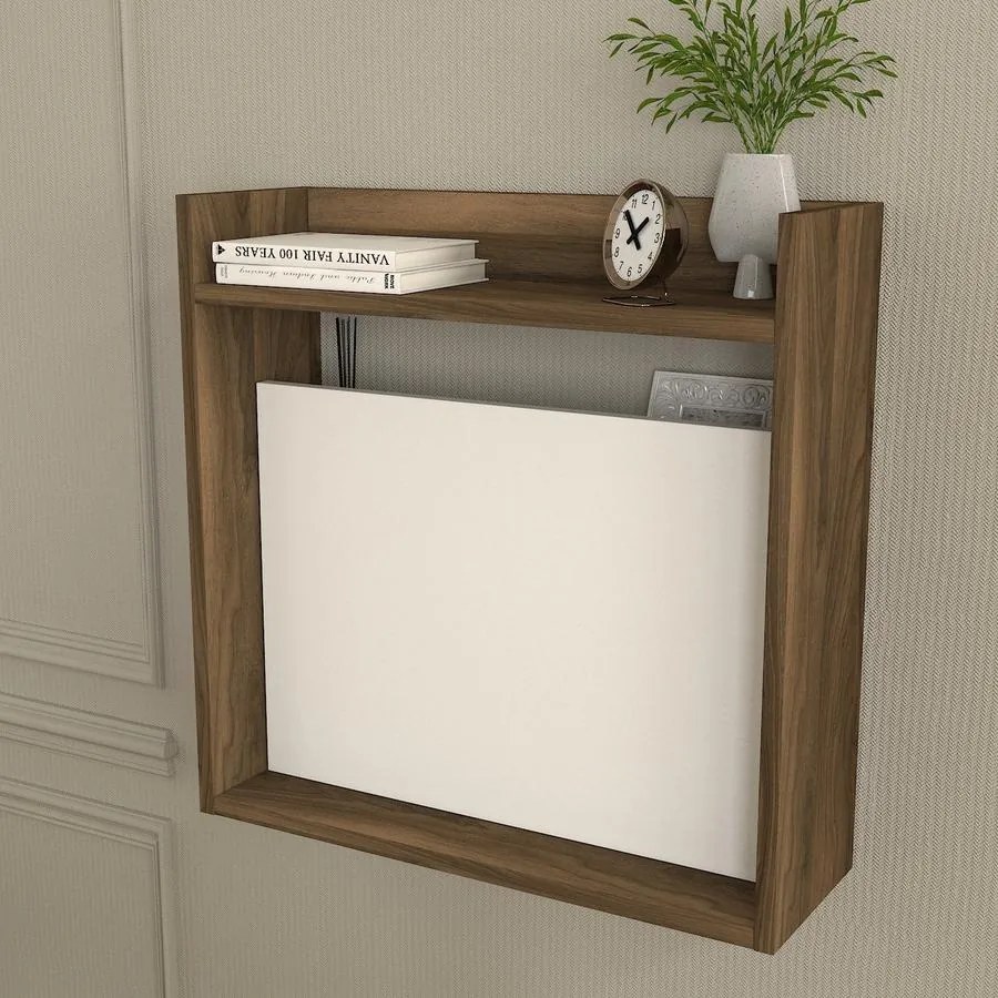 Íróasztal Laptop - White, Walnut