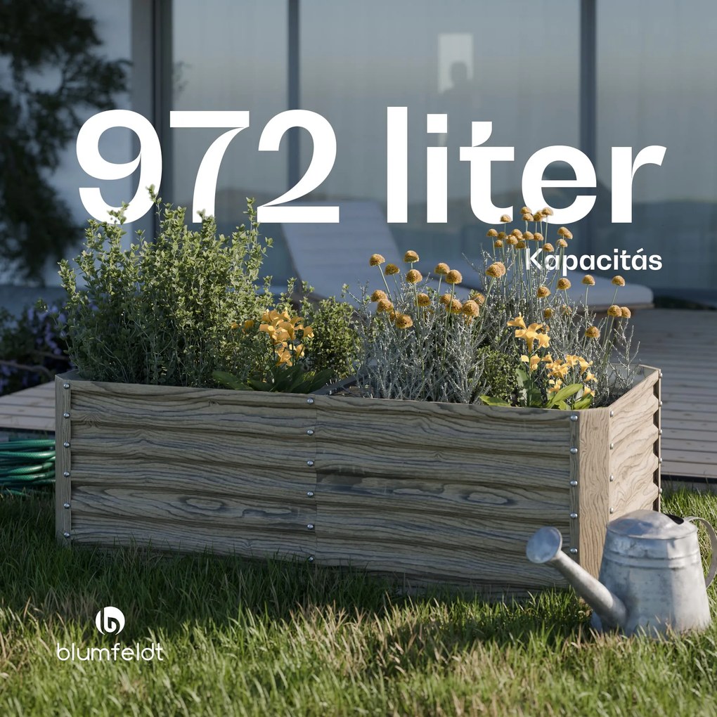 High Grow Straight magaságyás, 972 L, Ergonomikus, Időjárásálló, Nyitott alap