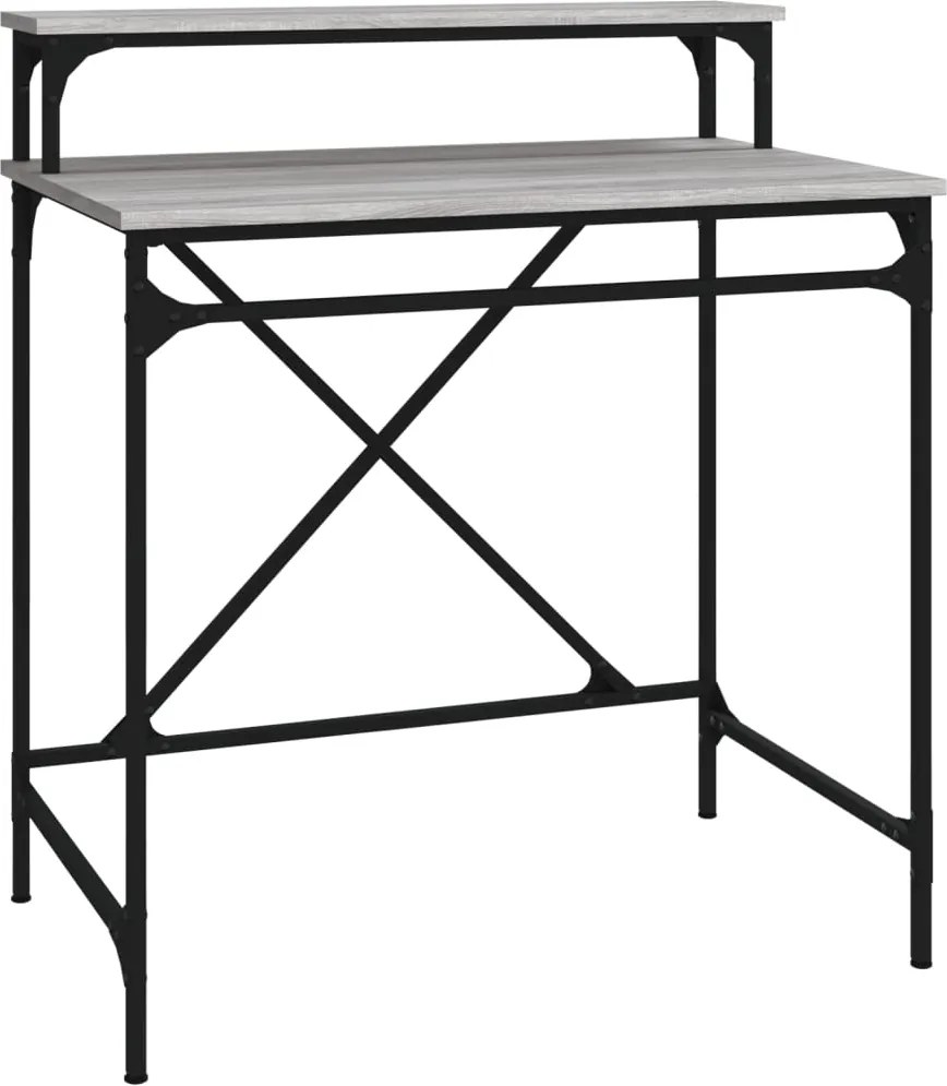 vidaXL szürke sonoma színű szerelt fa íróasztal 80 x 50 x 90 cm
