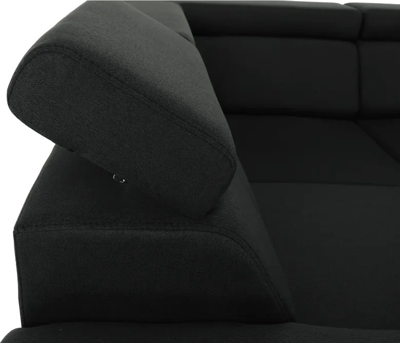 Ülőgarnitúra, sötétszürke, jobbos kivitel, SEGORIA ROH U