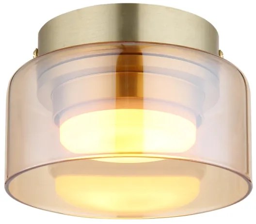 Globo 16055DG - LED Mennyezeti lámpa HIGGINS 1xGX53/6W/230V átm. 13 cm barna