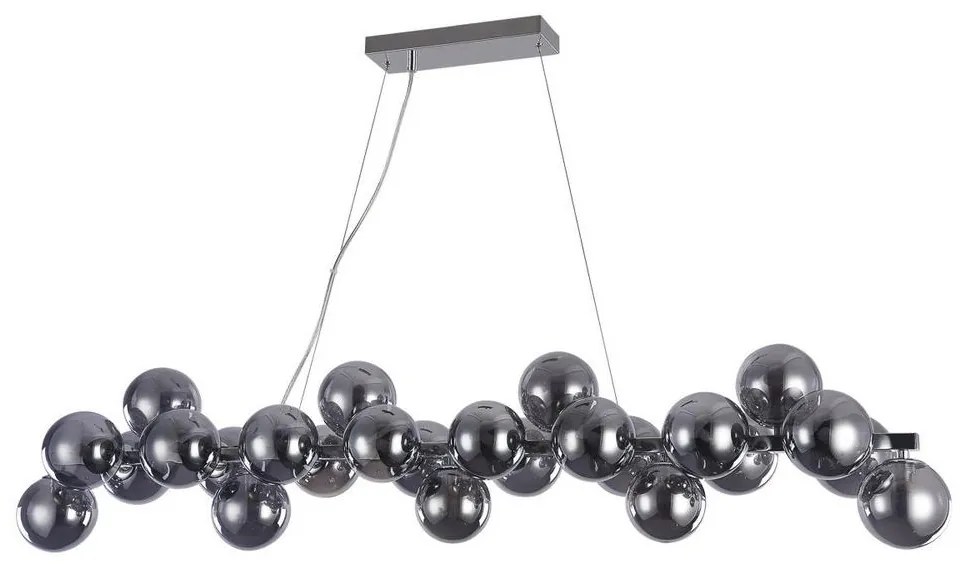 ITALUX PND-5252-A-25-CH+SMK - Csillár zsinóron CABELLA 25xG9/28W/230V