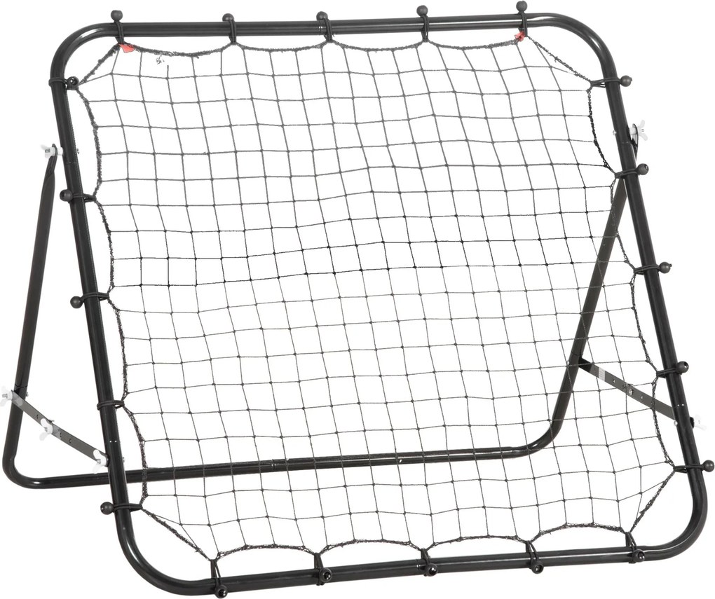 HOMCOM Futball Rebounder, Visszapattintó Háló, Fém Keret PE Szövetből, Visszapattintó Fal Baseballhoz és Kosárlabdához, Cél Fiatalok Edzéséhez 96x80x9