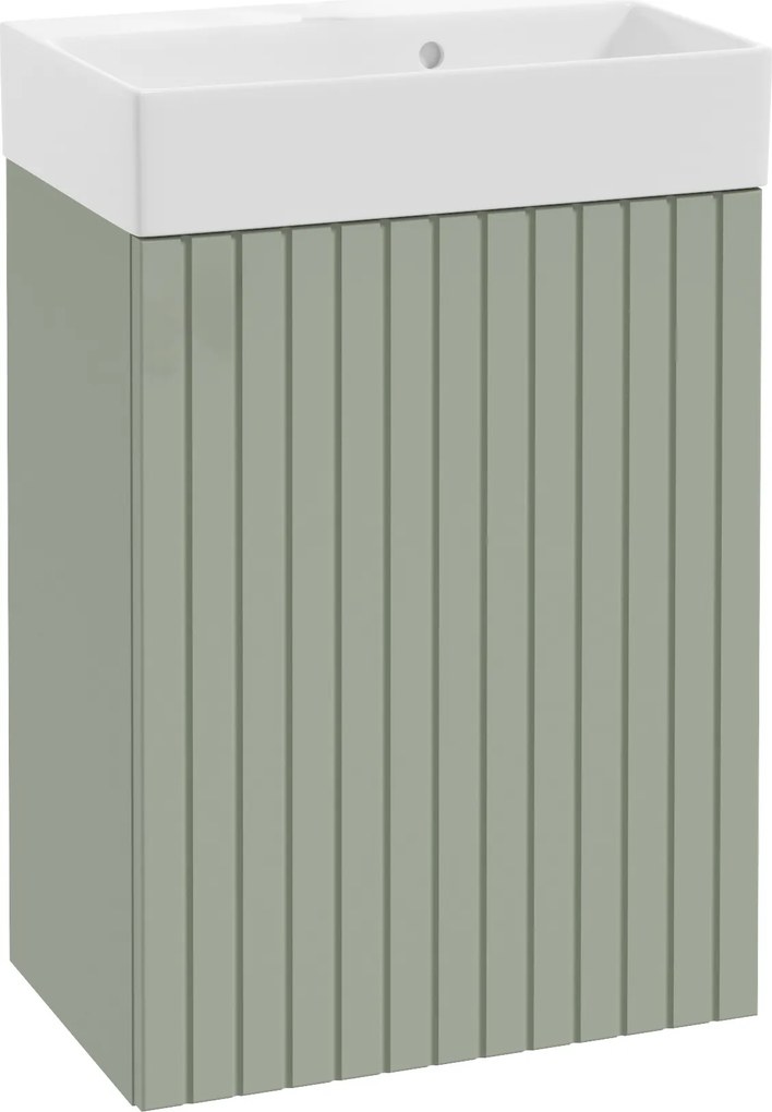 Függő fürdőszoba szekrény mosdóval eukaliptusz zöld 50x70cm