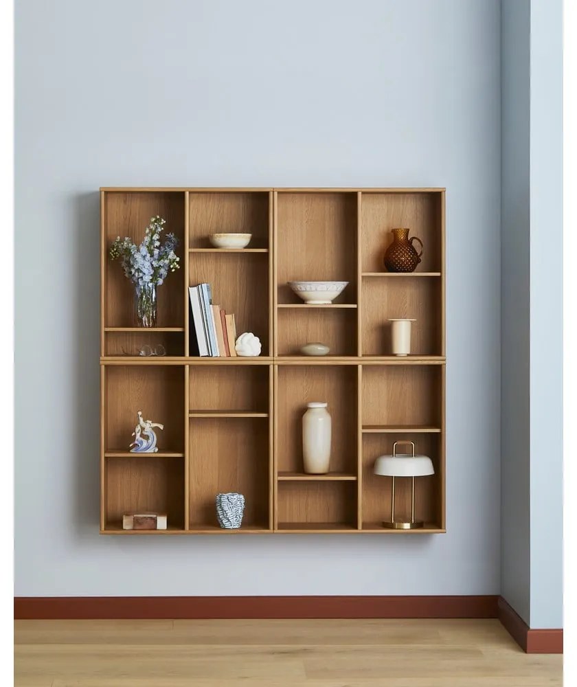 Natúr színű függő könyvespolc tölgyfa dekorral 70x70 cm Mistral – Hammel Furniture
