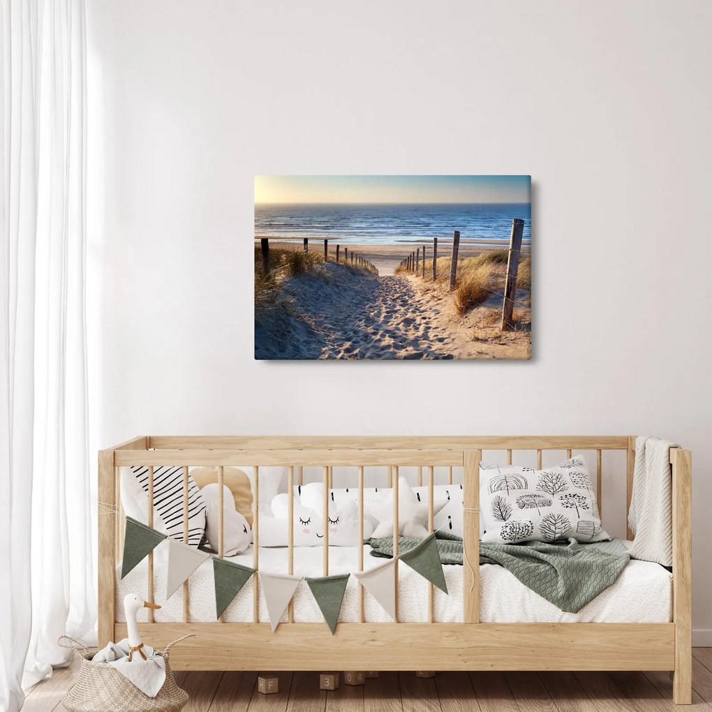 Kép - Út az északi-tengeri strandra, Hollandia (90x60 cm)