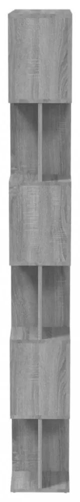 szürke sonoma színű fa könyvszekrény/térelválasztó 80x24x192 cm