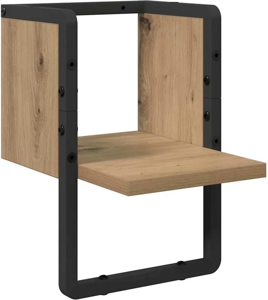 vidaXL Falpolc polcokkal Művészi tölgy 20 x 25 x 30 cm Faanyag