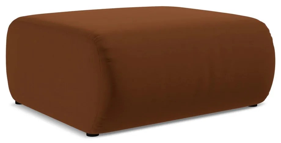 Narancssárga-barna bársony lábtartó Ekahi – Makamii