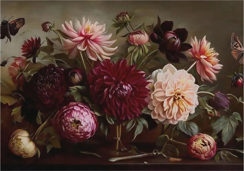 Fotótapéta Flizelin Fali Ragasztó Szett Virágos fenség 312x219 Ragasztó