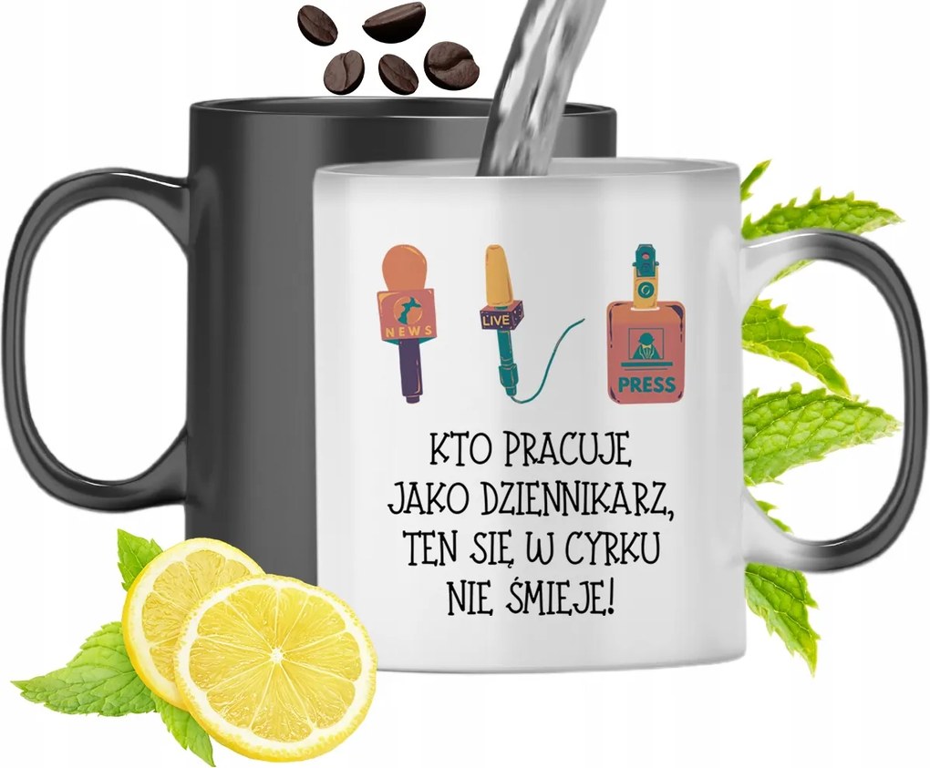 Mágikus Bögre Újságíróknak Színváltós Nyomtatott Fényképpel