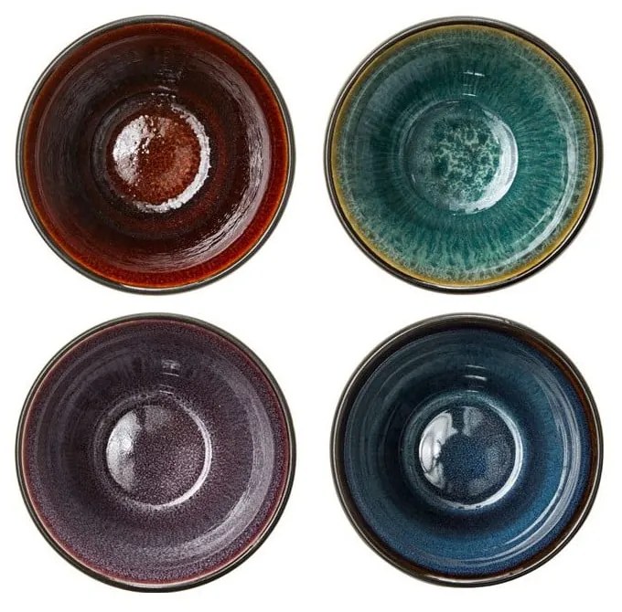 Fekete kerámia bögre szett 4 db-os lattéhoz 270 ml Gastro Black/Mix – Bitz