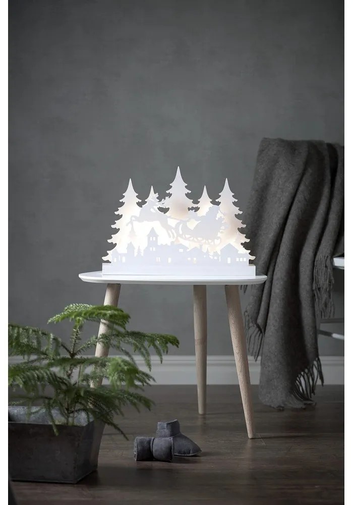 Fehér fénydekoráció karácsonyi mintával Grandy – Star Trading