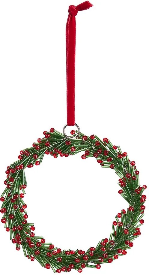 X-MAS koszorú gyöngyökkel Ø 12 cm