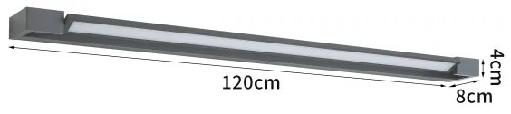 Brilagi-LED fürdőszobai tükörvilágítás AQUA LINE LED/36W/230V 120 cm IP44 antracit