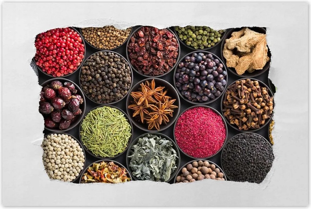 Poszterek 120x80 Fűszertartó tálak gyógynövények