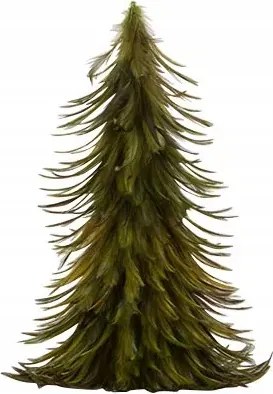 Karácsonyfa Figura Tollból, zöld 40cm magas