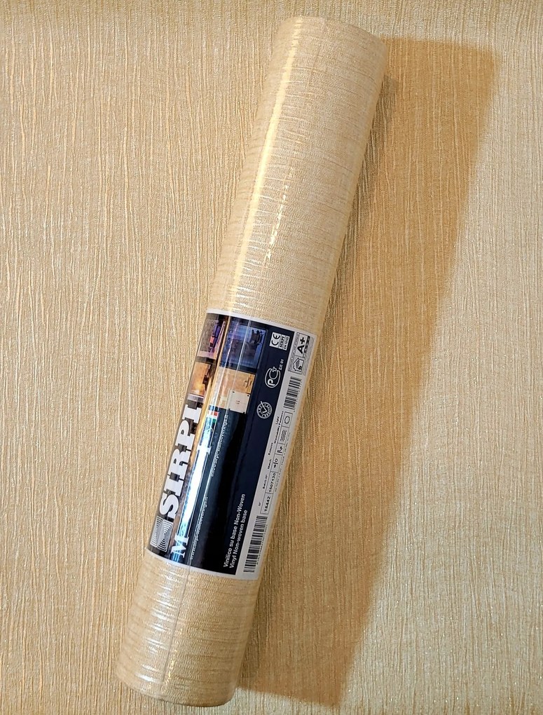 Fali tapéta, háttér, csíkos, csillogó, arany brokát, 18442