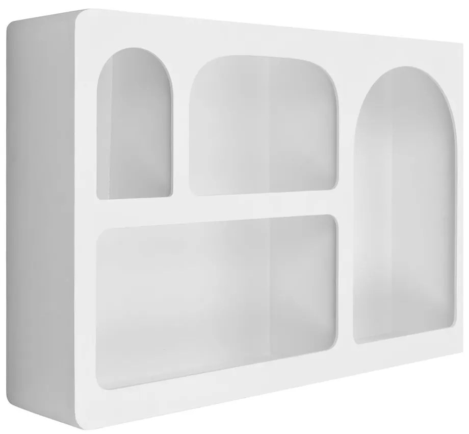 Fehér többszintes fali polc 60 cm Bryne – House Nordic