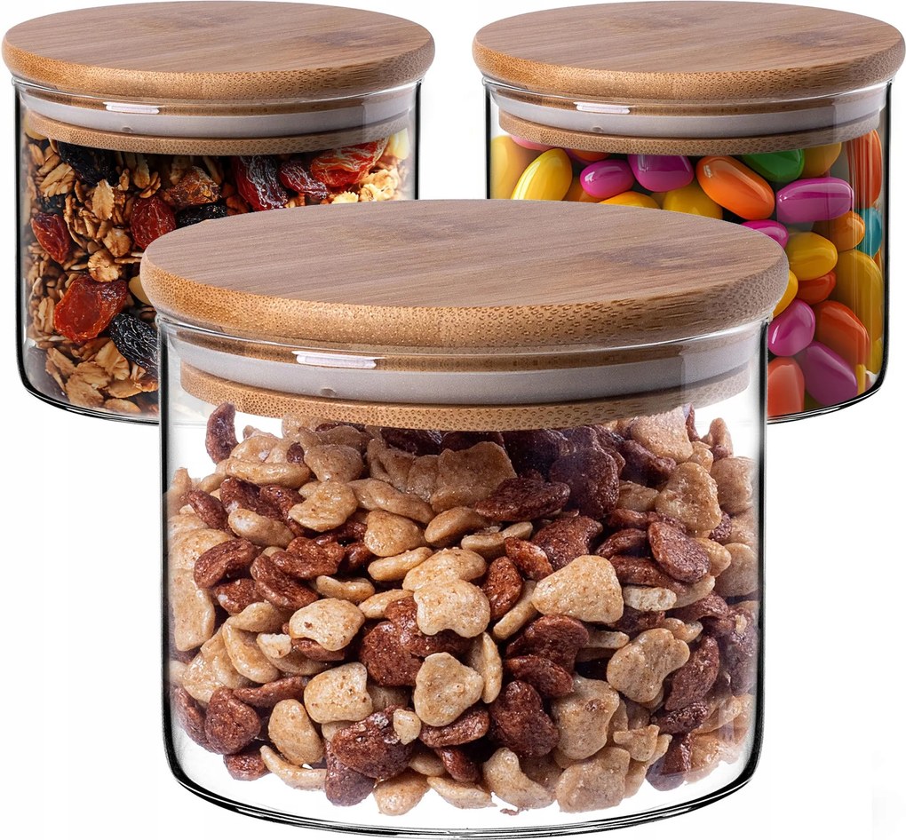 Üveg Ételtároló Doboz Ömlesztett Fűszerek Fedővel Befőttesüveg 550ml