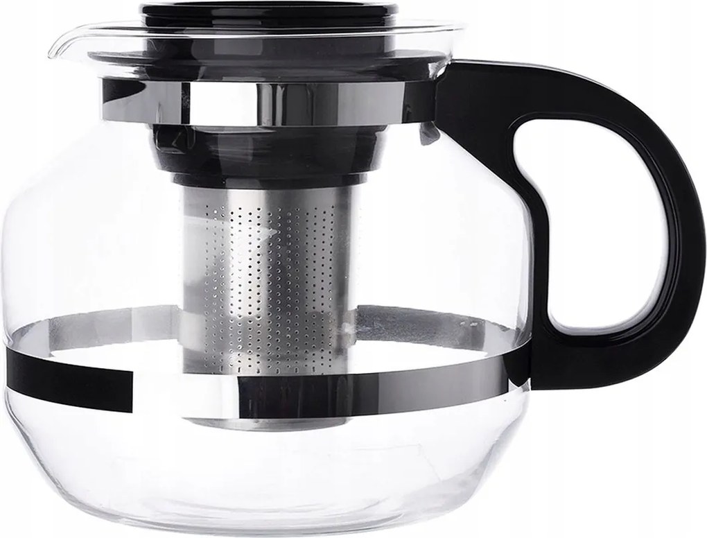 Sencha befőző kancsó fekete üveg 2,2l