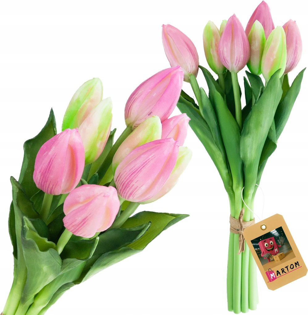 Tulipán csokor tulipán Mesterséges Virágok real touch gumírozott szilikon