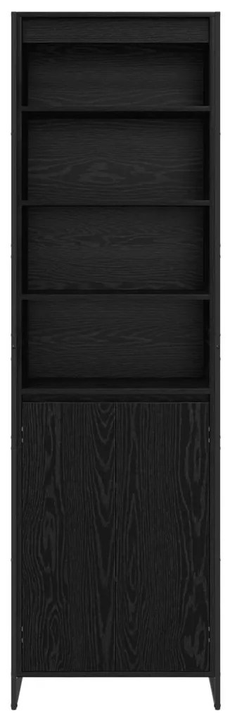 Magas szekrények 2 pcs Fekete tölgy 60 x 36 x 300 cm Faanyag