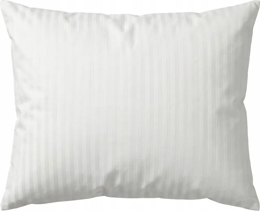 Szállodai párnahuzat Adamaszek fehér 50x60cm csíkos 100% Pamut