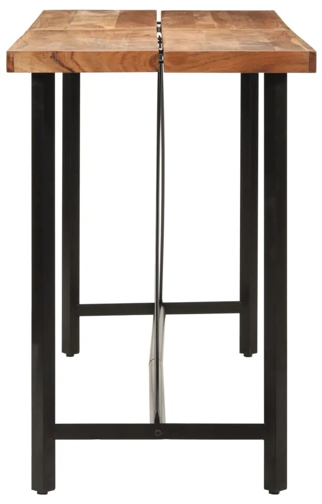 Tömör akácfa és vas bárasztal 180 x 70 x 107 cm