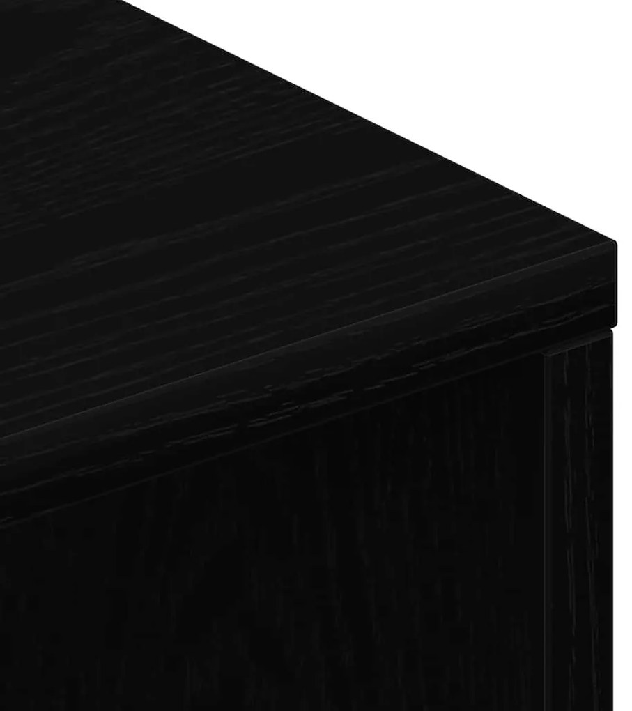 fekete tölgy szerelt fa TV-szekrény 100 x 40 x 40 cm