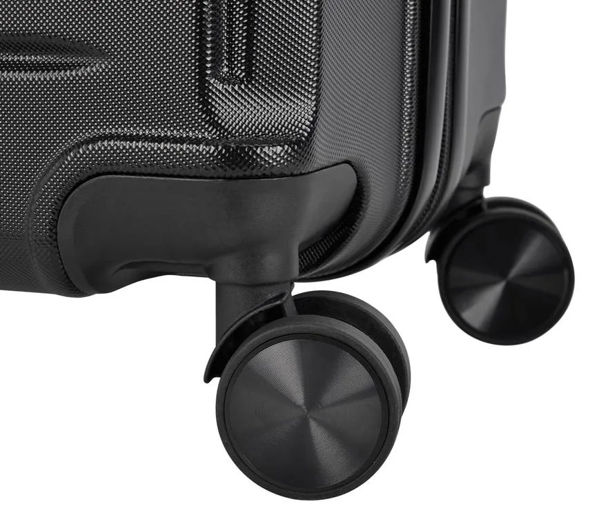 BONTOUR “SPINNER” Nagy Duplakerekes Gurulós bőrönd, 76x50,5x29,5 cm, Fekete