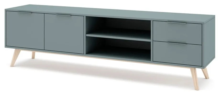 Szürkészöld TV-állvány 180x53x40 cm Pisco – Marckeric