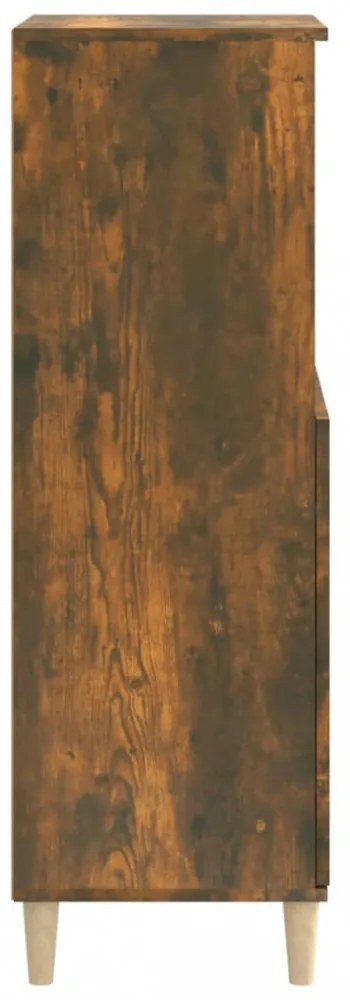füstös tölgy színű szerelt fa magasszekrény 60 x 36 x 110 cm