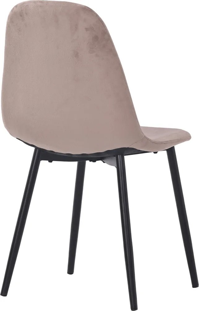 Modern étkezőszék barna színben, bársony kárpittal