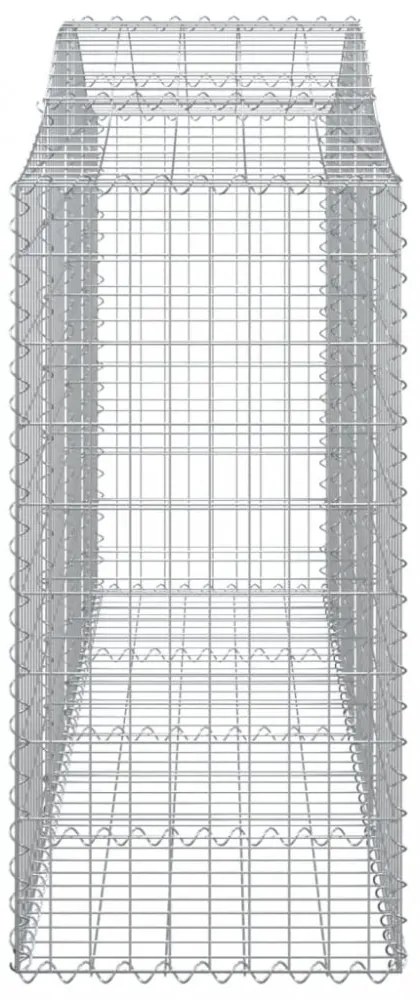 2 db íves horganyzott vas gabion kosár 200 x 50 x 100/120 cm