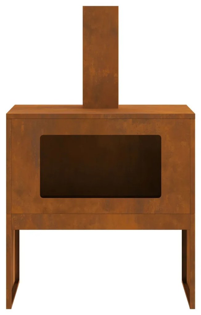Tűzrakó Barna 60 x 40 x 96 cm időjárásálló acél