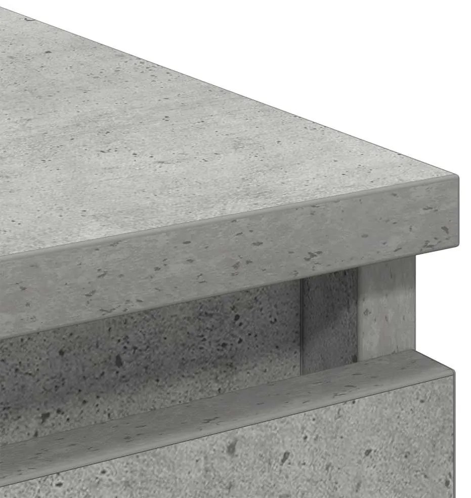 betonszürke szerelt fa tálalószekrény 80x35x76 cm