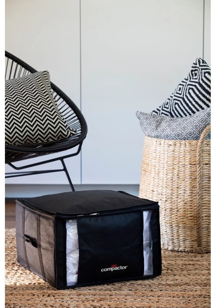 XXL Black Edition 3D Medium fekete ruhatároló doboz, 125 l - Compactor