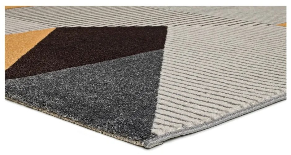 Gladys Duro narancssárga-szürke szőnyeg, 80 x 150 cm - Universal