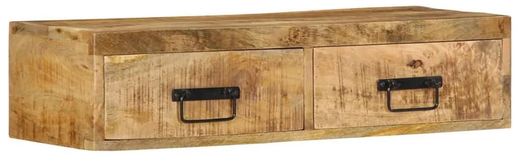 tömör nyers mangófa falra szerelhető TV-szekrény 80x30x19 cm