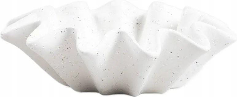 Dekorációs tál Evania kerámia fehér 19x19x6 cm Homla