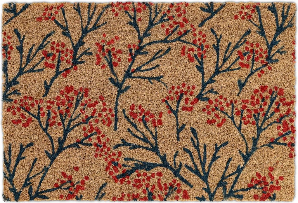 Lábtörlő Kókusz Ág Mintával Az Ajtó Alá Természetes Csúszásgátló