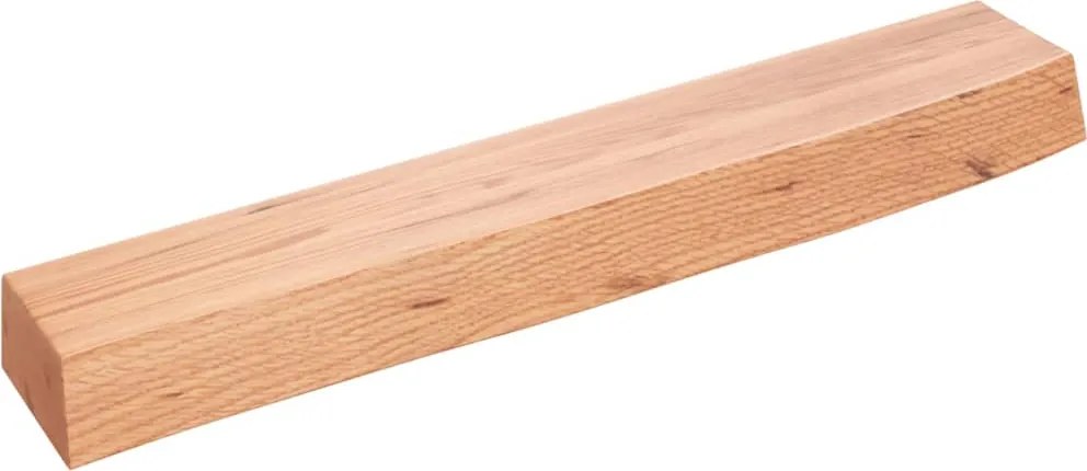vidaXL világosbarna kezelt tömör tölgyfa fali polc 60x10x6 cm