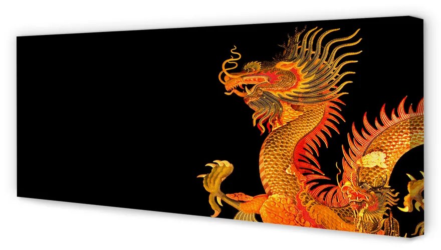 Canvas képek Japán arany sárkány 125x50 cm